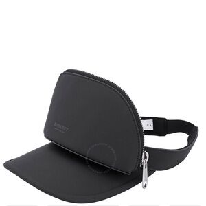 Burberry Black Detachable Zip Pocket Neoprene Visor
